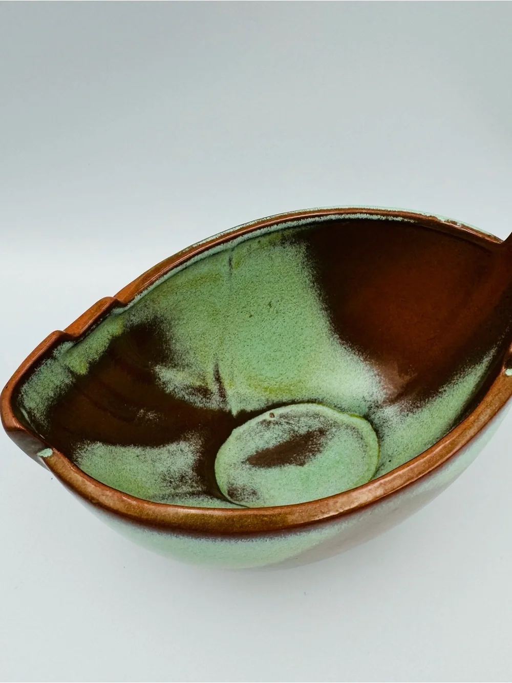 Vintage Green Frankoma Vase Pottery #35 Glazed MCM Art Deco 6